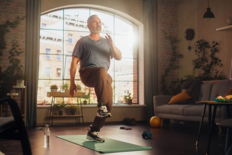 Homem realizando exercícios físicos